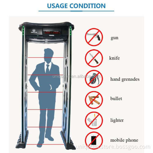 High Sensitivity Walk Through Metal Detector With 2 Led For Security Purpose
